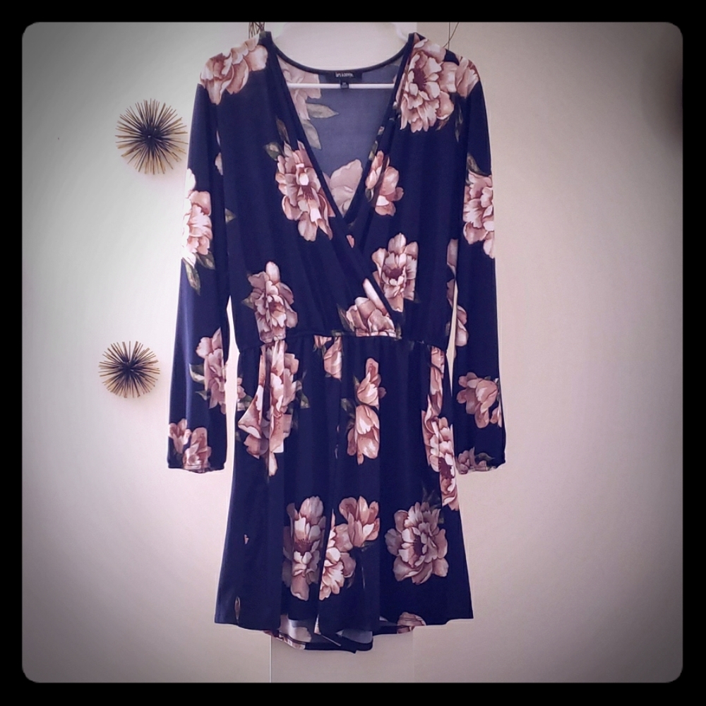 Navy Floral Romper